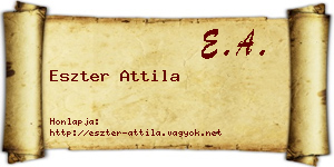 Eszter Attila névjegykártya