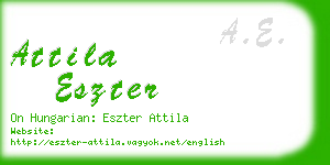 attila eszter business card